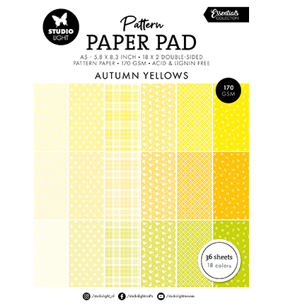 Studio Light Paper Pad - Shades of yellow Essentials nr.233