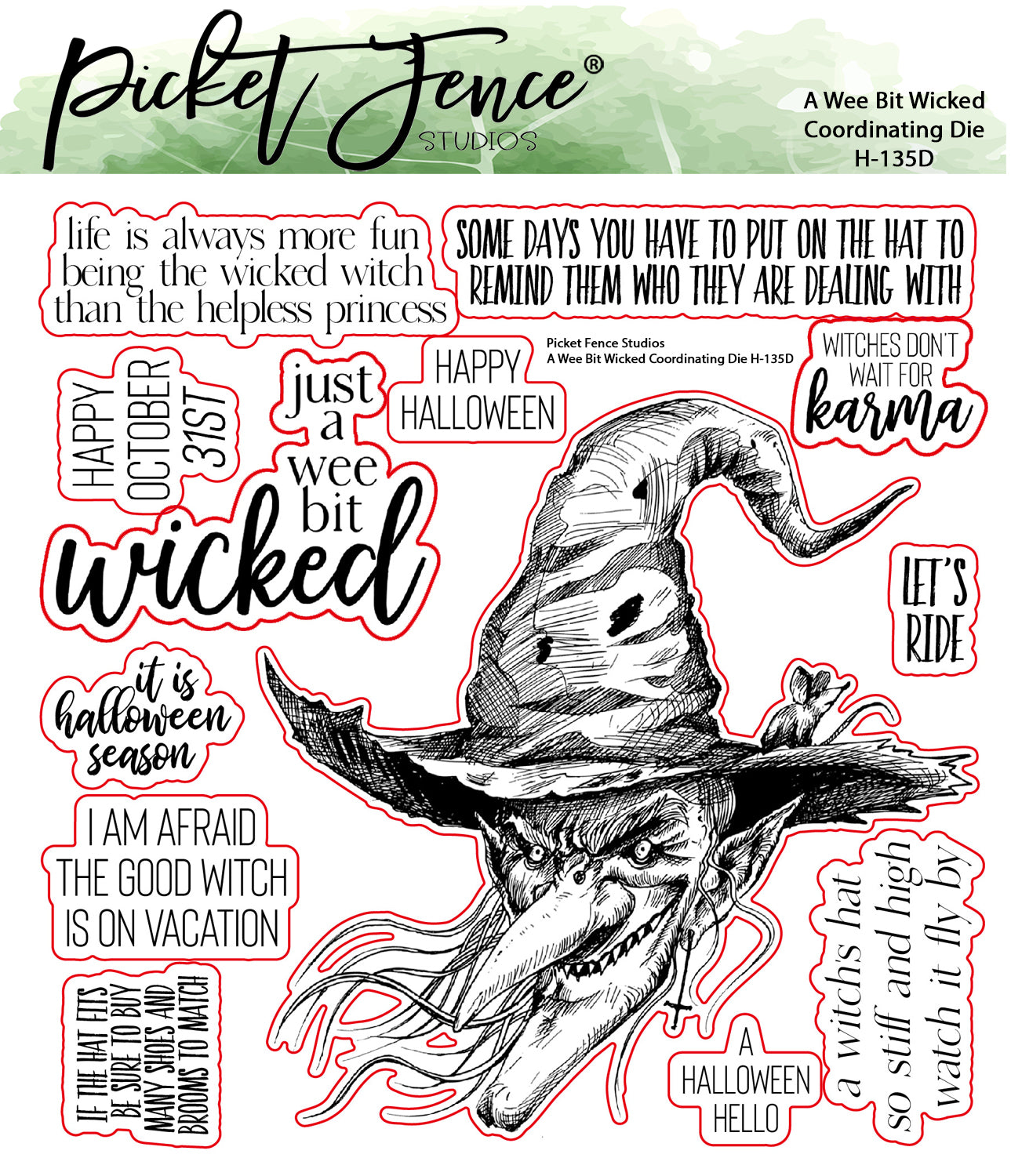 Picket Fence Studios   - A Wee Bit Wicked Coordinating Die