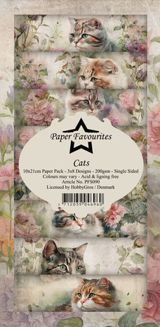 Paper Favourites - Cats Slim Paper Pack