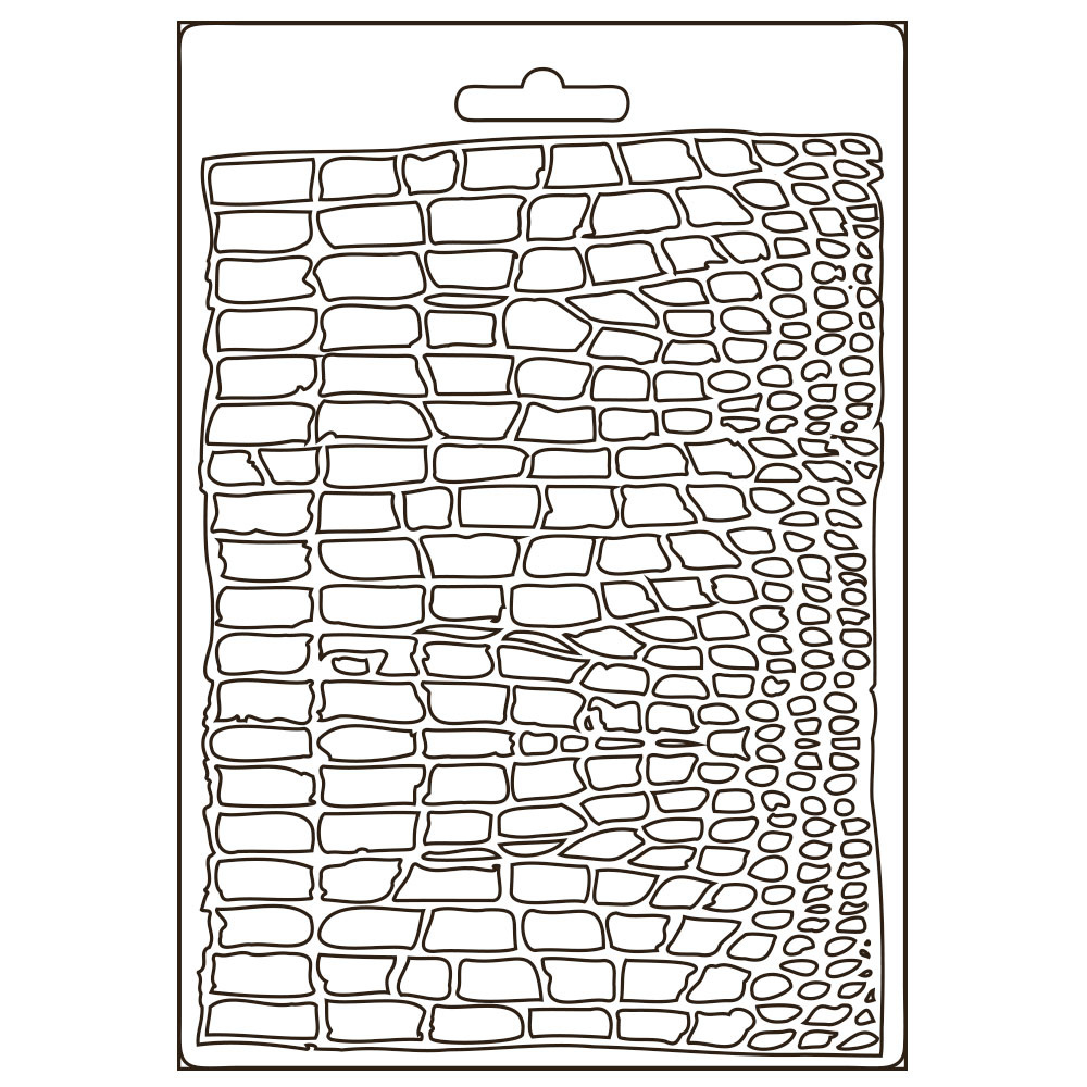 stamperia-soft-mould-a5-savana-crocodile-pattern-k