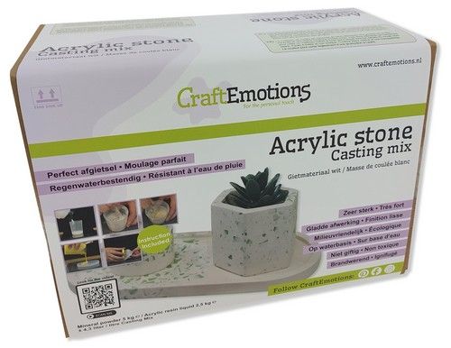 CraftEmotions Acrylic stone mix - Gießmasse weiß 7,5kg