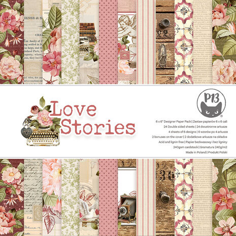 Piatek13 - Love Stories 6x6 Inch Paper Pad