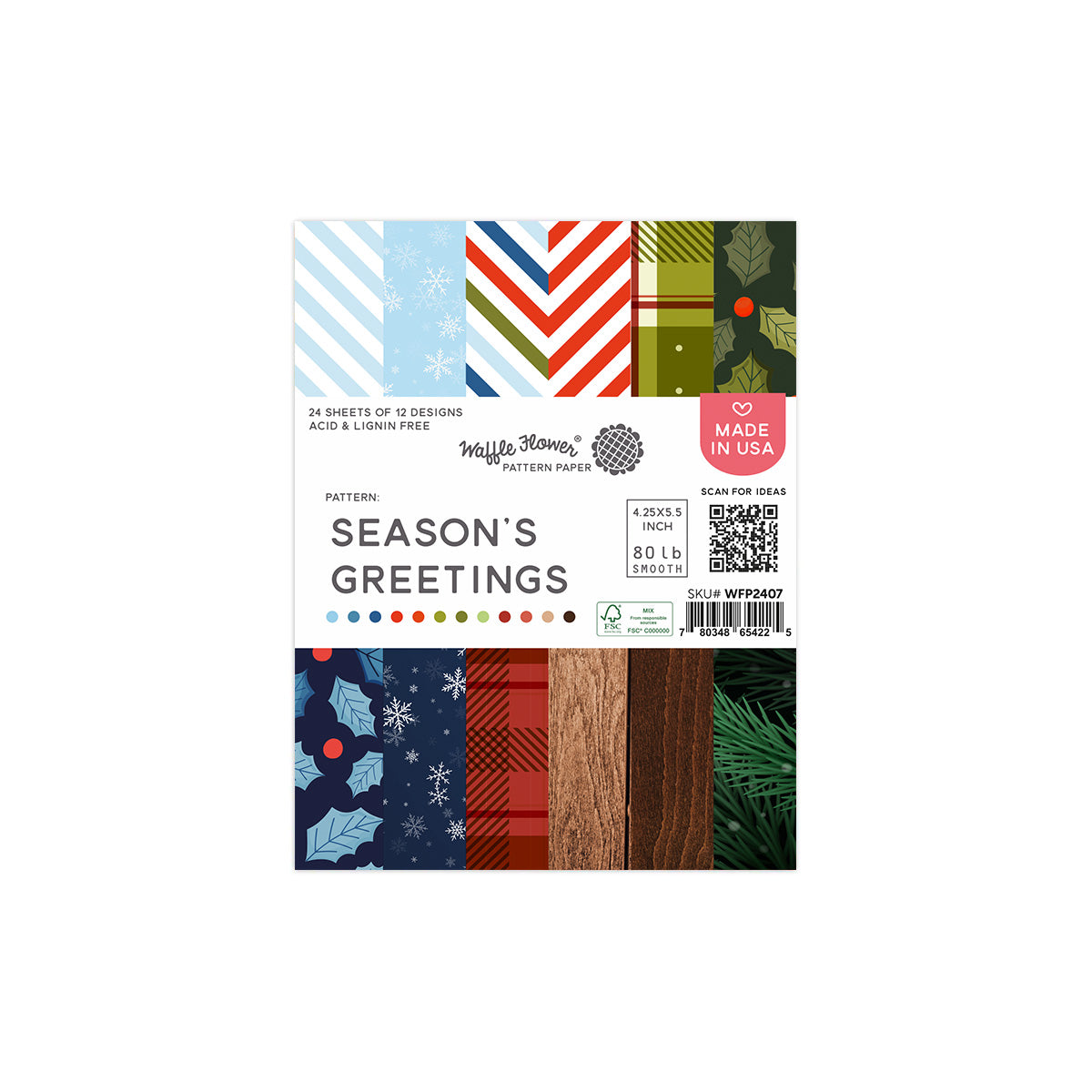 Waffle Flower- Season's Greetings Paper Pad