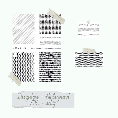 Creative Depot -  Stempelset - Designline - Hintergrund ATC - eckig 