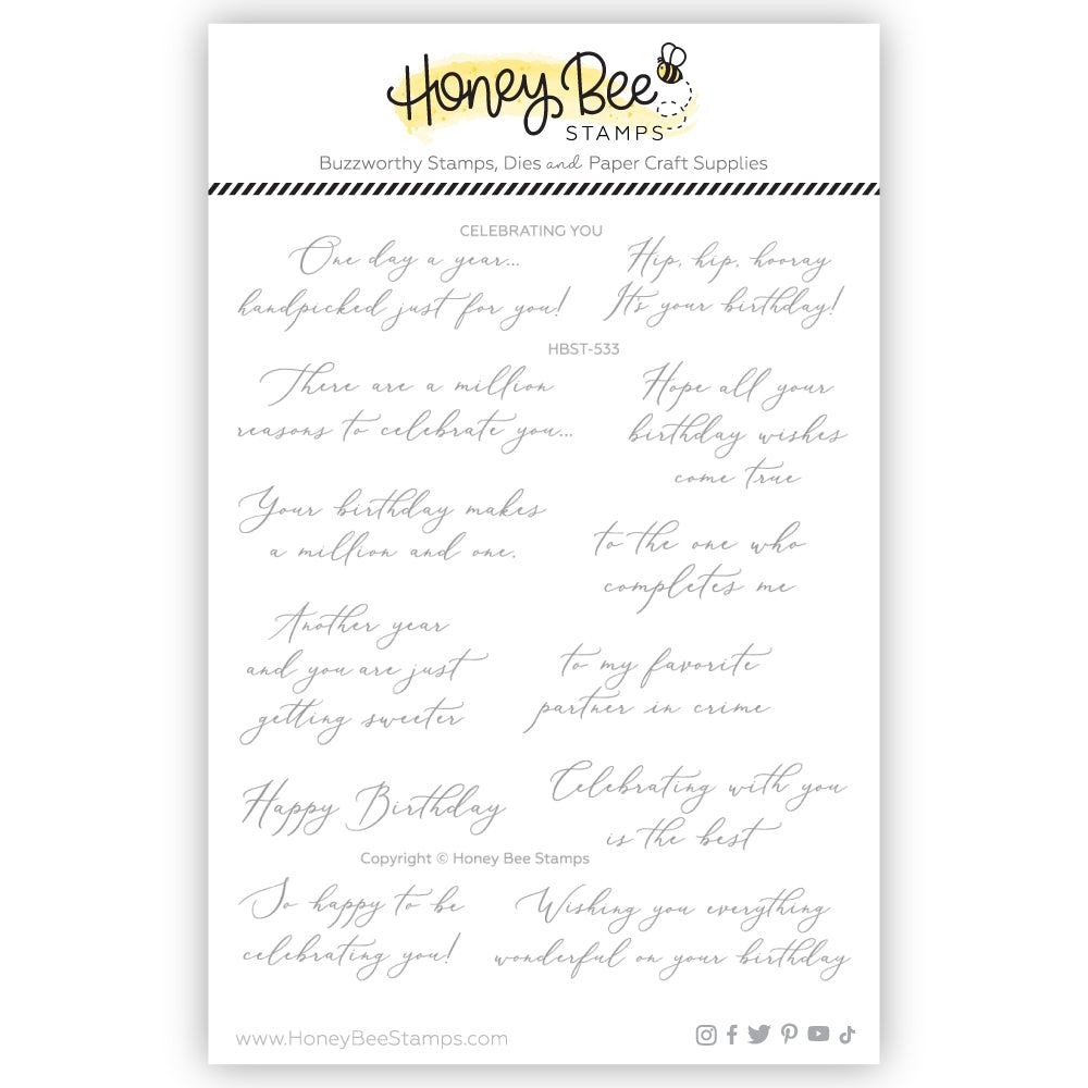 Honey Bee - Celebrating You 5x6 Stamp Set