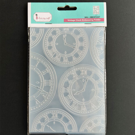 Dress My Craft - Embossing Folder Vintage Clock