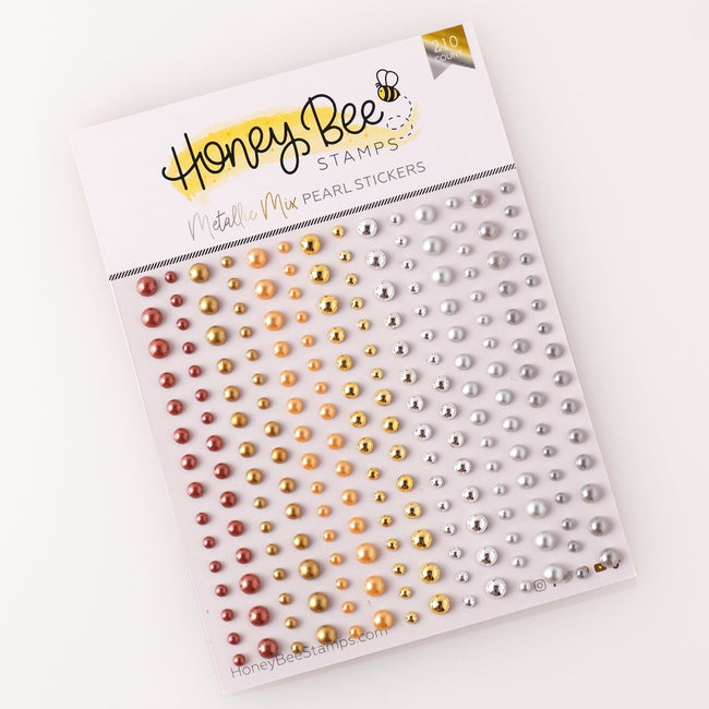 Honey Bee - Metallic Mix Pearls - Pearl Stickers - 210 Count