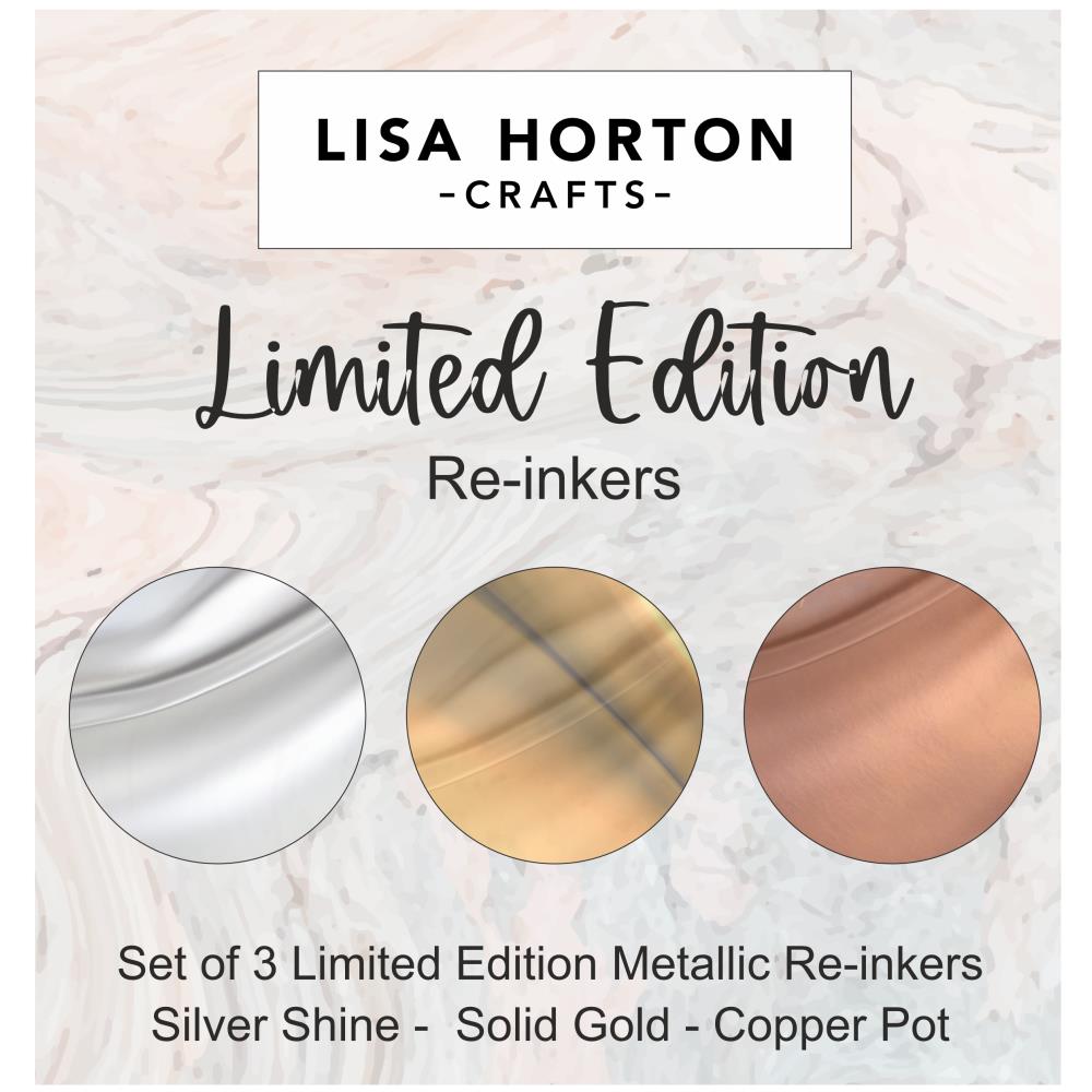 Lisa Horton Crafts Cloud 9 Limited Edition Reinkers  - Silver Shine, Solid Gold, Copper Pot 