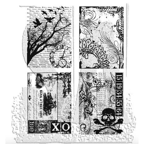 Tim Holtz - Ornate Collages Tim Holtz Cling Stamps