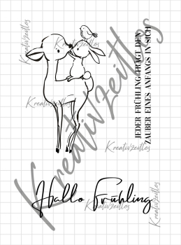 Kreativzeitlos - Hallo Frühling Stempel A7