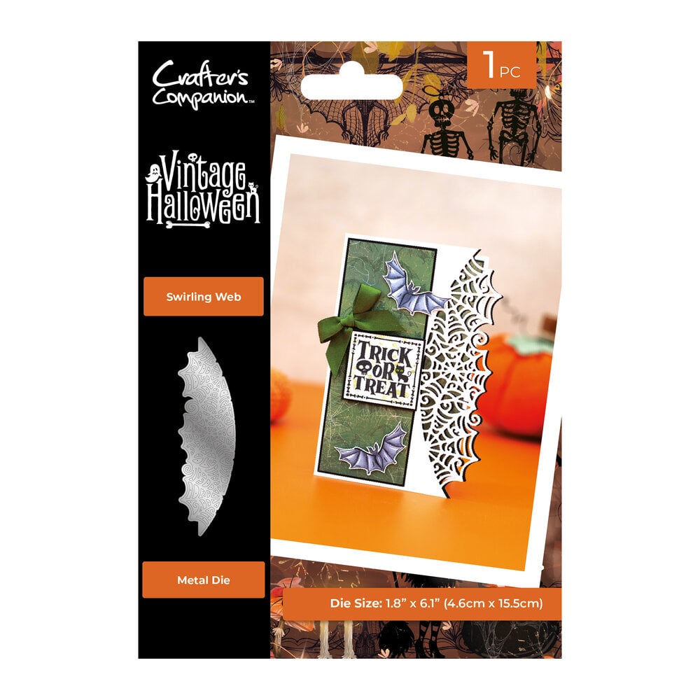 Crafters Companion - Vintage Halloween Metal Die Edge'able Swirling Web