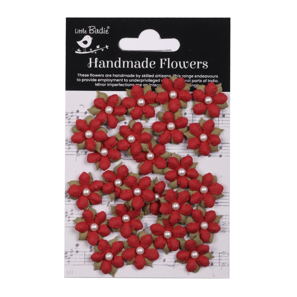 Little Birdie Elira Paper Flowers 24/Pkg - Cardinal Red