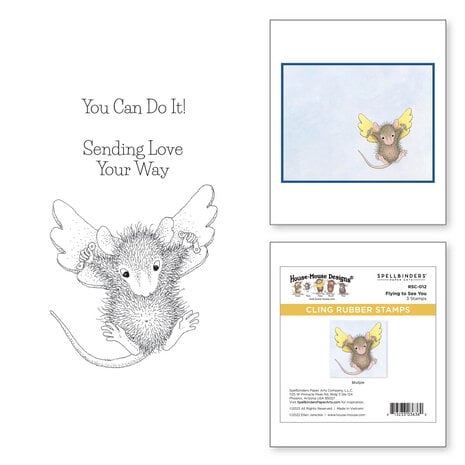 Spellbinders - Flying to See You Cling Rubber Stamp