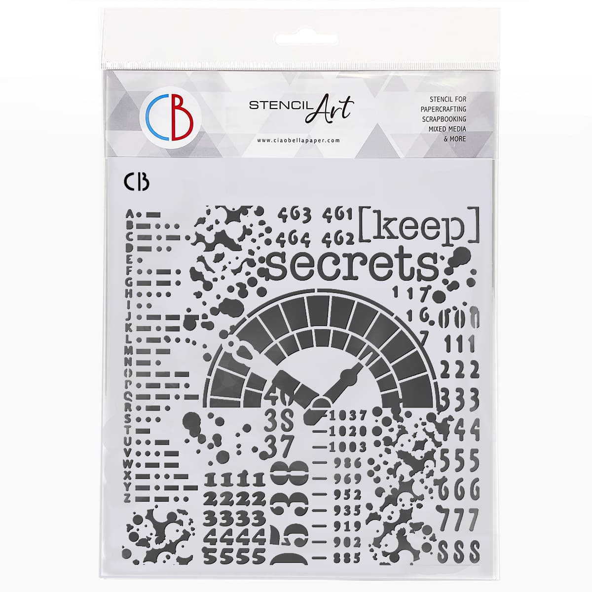 Ciao Bella - Texture Stencil 8"x8" Keep Secrets