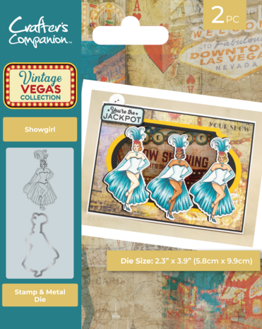 Crafter's Companion - Vintage Vegas Stamp & Die Showgirl