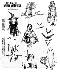 Brett Weldele Cling Mount Stamps: Trick or Treaters