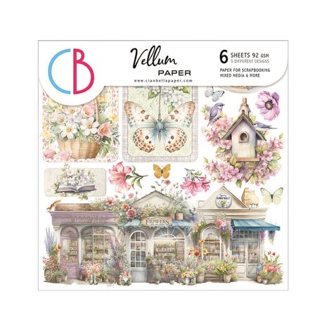 Ciao Bella - Flower Shop 6x6 Inch Vellum Fussy Cut (6pcs)