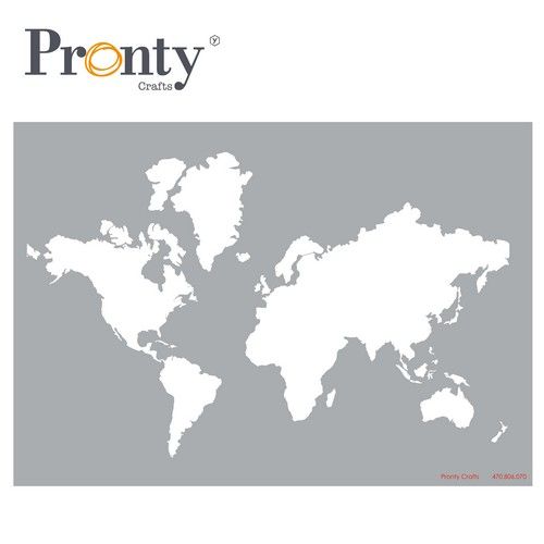 Pronty Stencil World map A4 