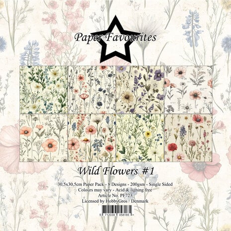 Paper Favourites - Wild Flower 12x12 Inch Paper Pack