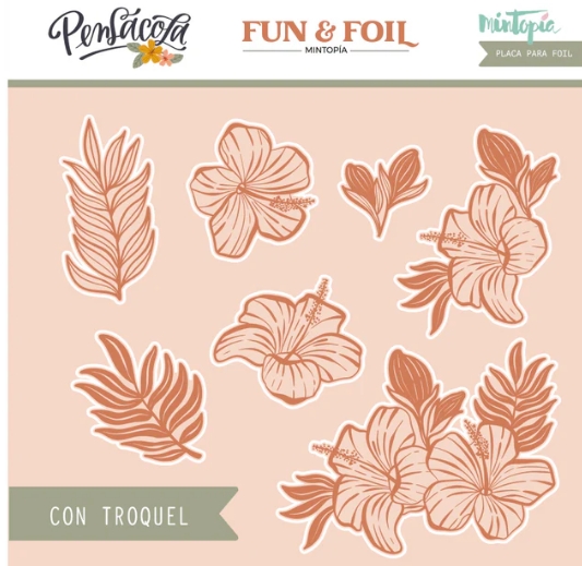 Mintopia - Placa Hot Foil&Fun hojas y flores Pensacola de Mintopía