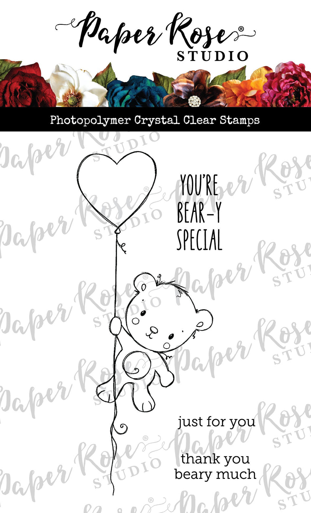 Paper Rose - Animal Valentines - Bear