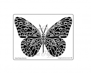 Sweet Poppy Stencil: Steampunk Butterfly