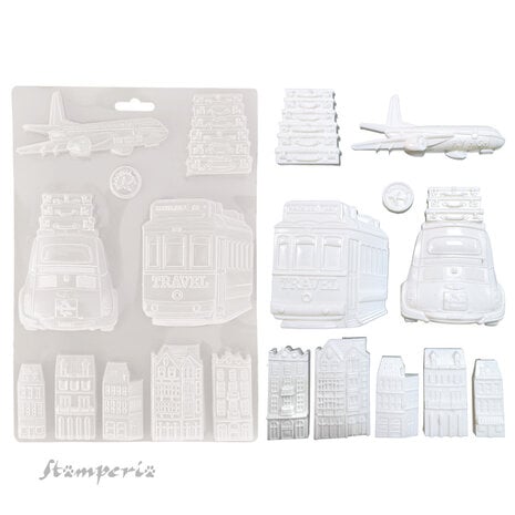 Stamperia - Art of Travelling Soft Mould A4 Transports