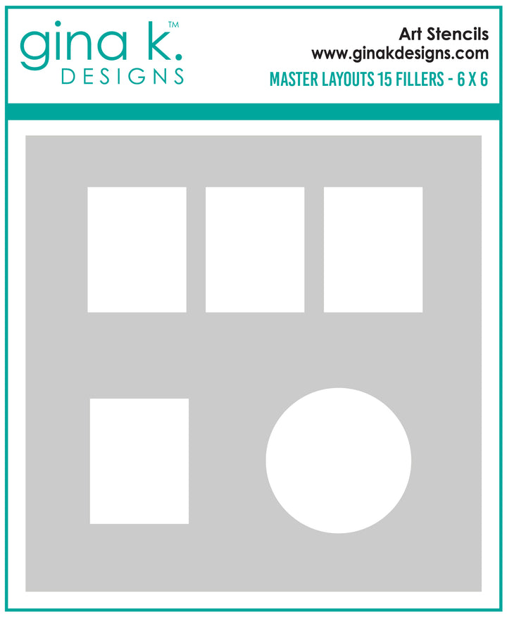 Gina K Designs - STENCIL- Master Layouts 15 Fillers 